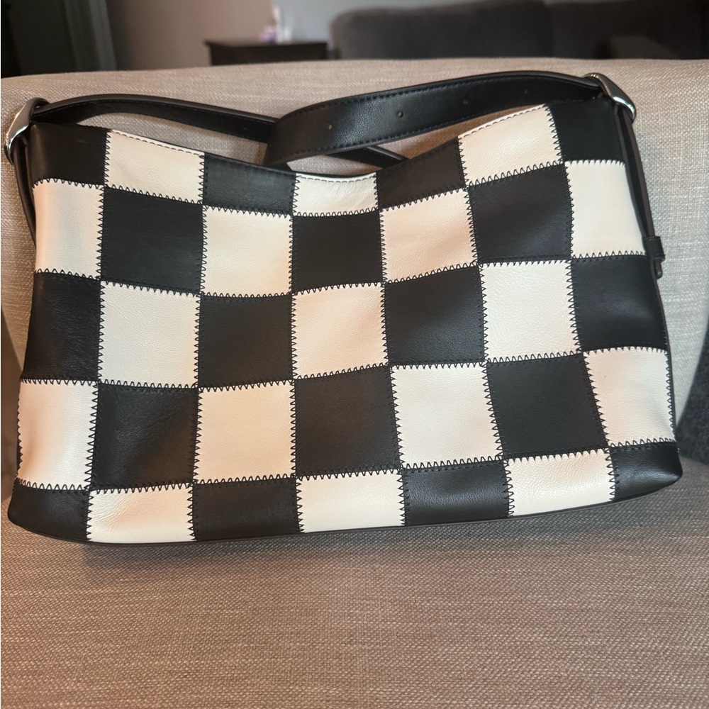 Coachtopia Alter Ego Black and White Checkerboard Shoulder Bag - Picture 2 of 4